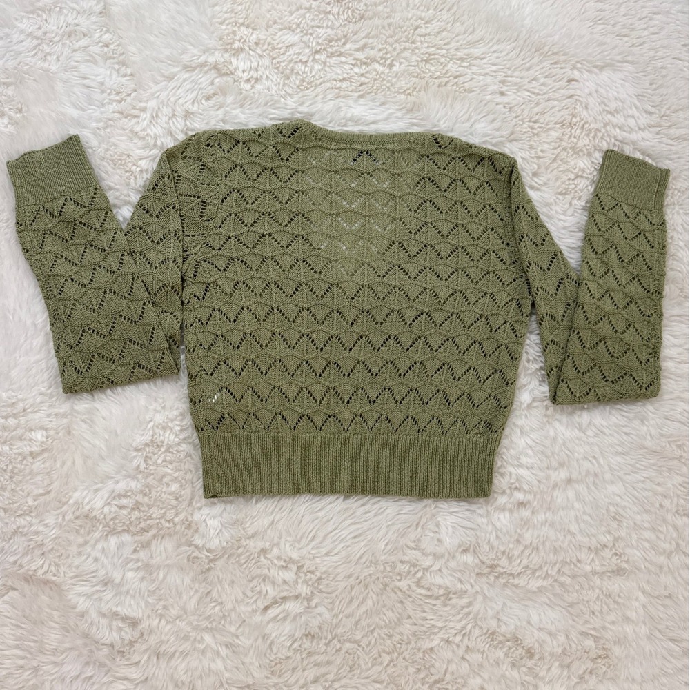 Rhythm Boho Knit Cardigan Earthy Minimalist Coastal Chic Sweater - Picture 8 of 8